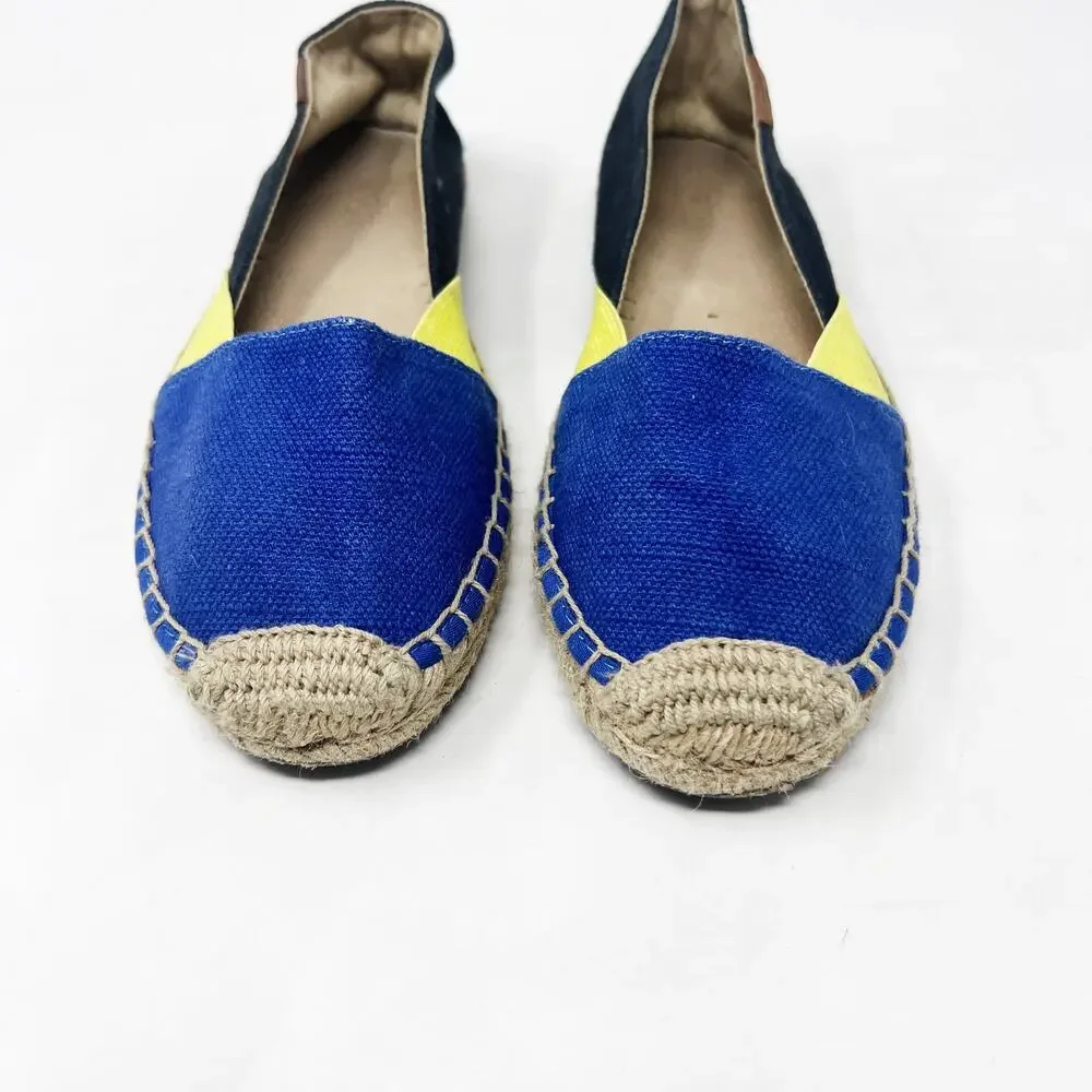 [Sperry Top-Sider] Blue Colorblock Canvas Katama Cape Espadrille Flats Size 6.5